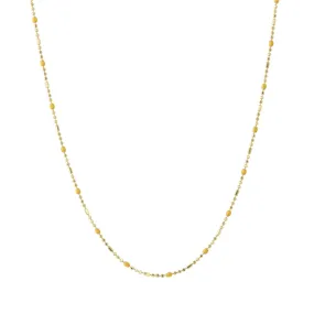 18" Marigold Dot Ball Chain Necklace