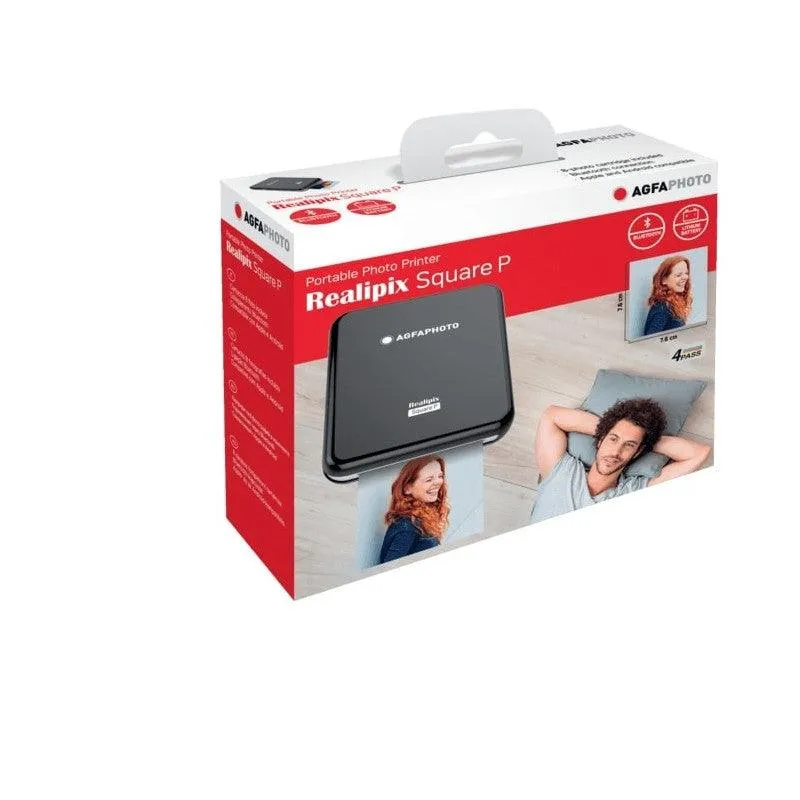 Agfa Realipix Square P Portable Photo Printer - Black | ASQP33BK