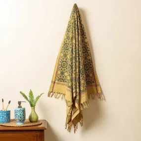 Ajrakh Block Printed Handloom Cotton Towel