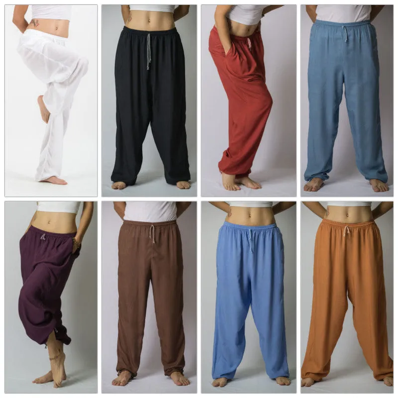 Assorted set of 5 Unisex Solid Color Drawstring Yoga Massage Pants BESTSELLER