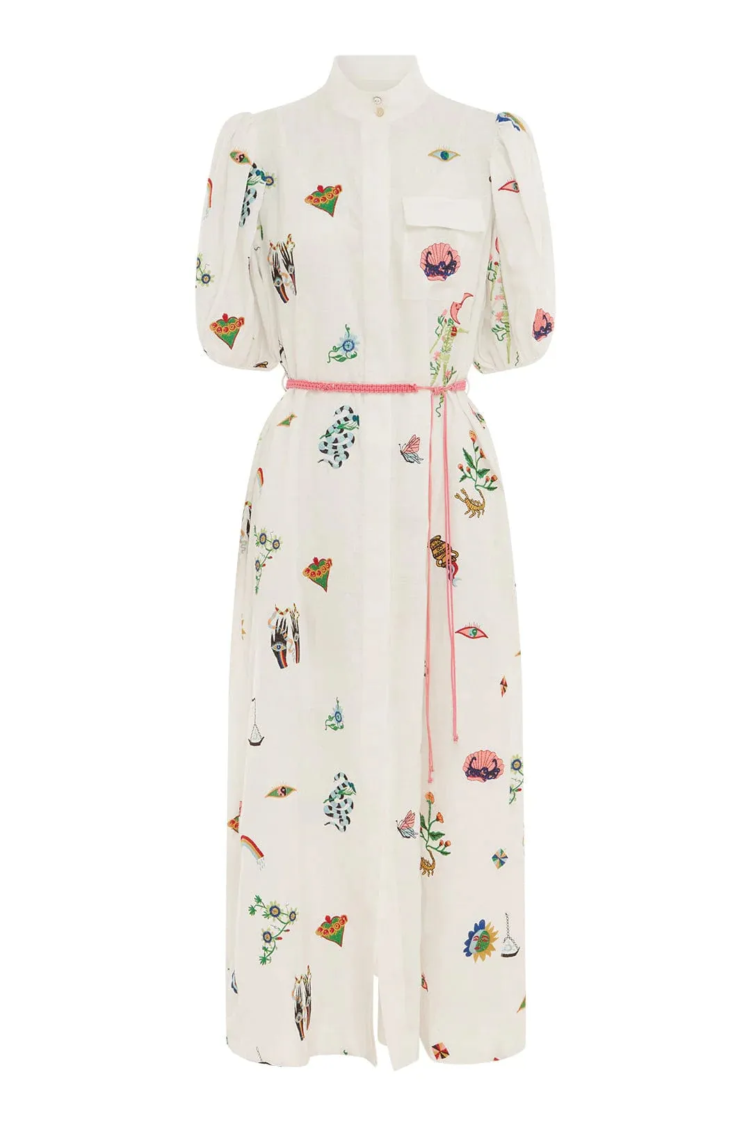 ATTICUS EMBROIDERED SHIRTDRESS