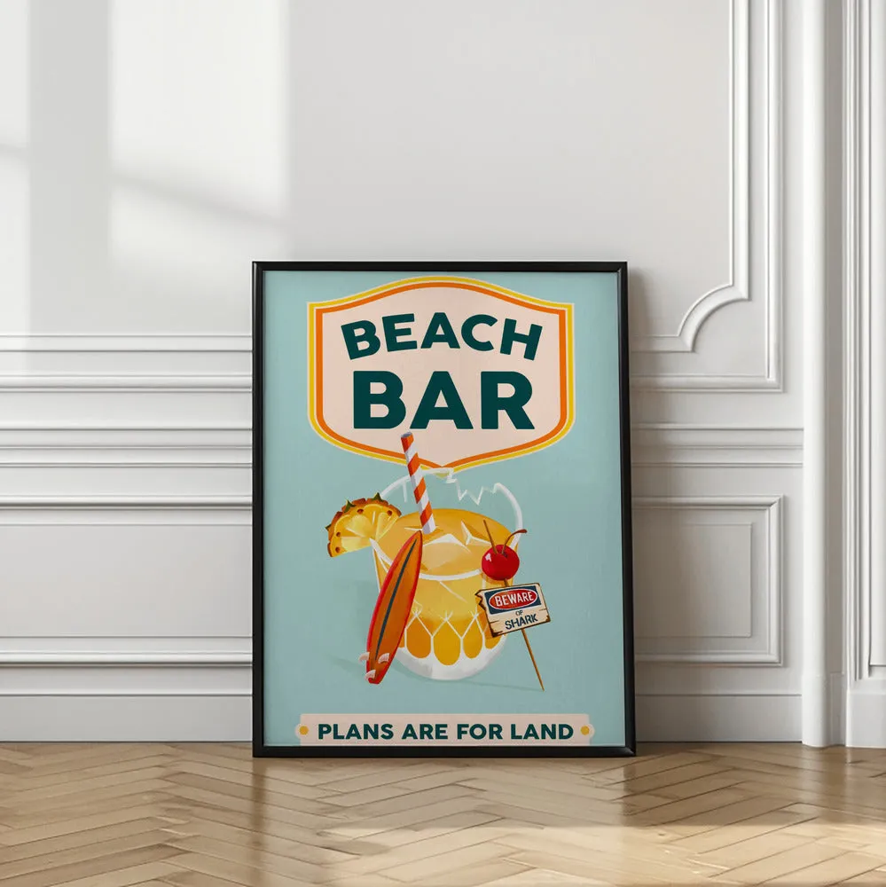 Beach Bar Summer Tropical Cocktail Bar Art , By Brett Gramse