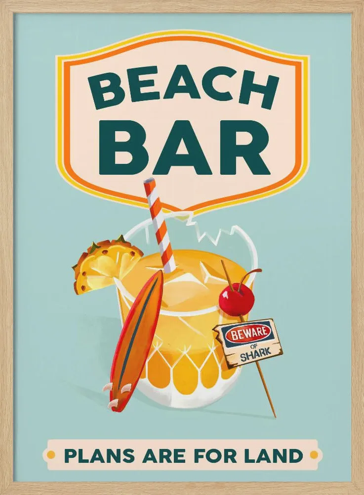 Beach Bar Summer Tropical Cocktail Bar Art , By Brett Gramse