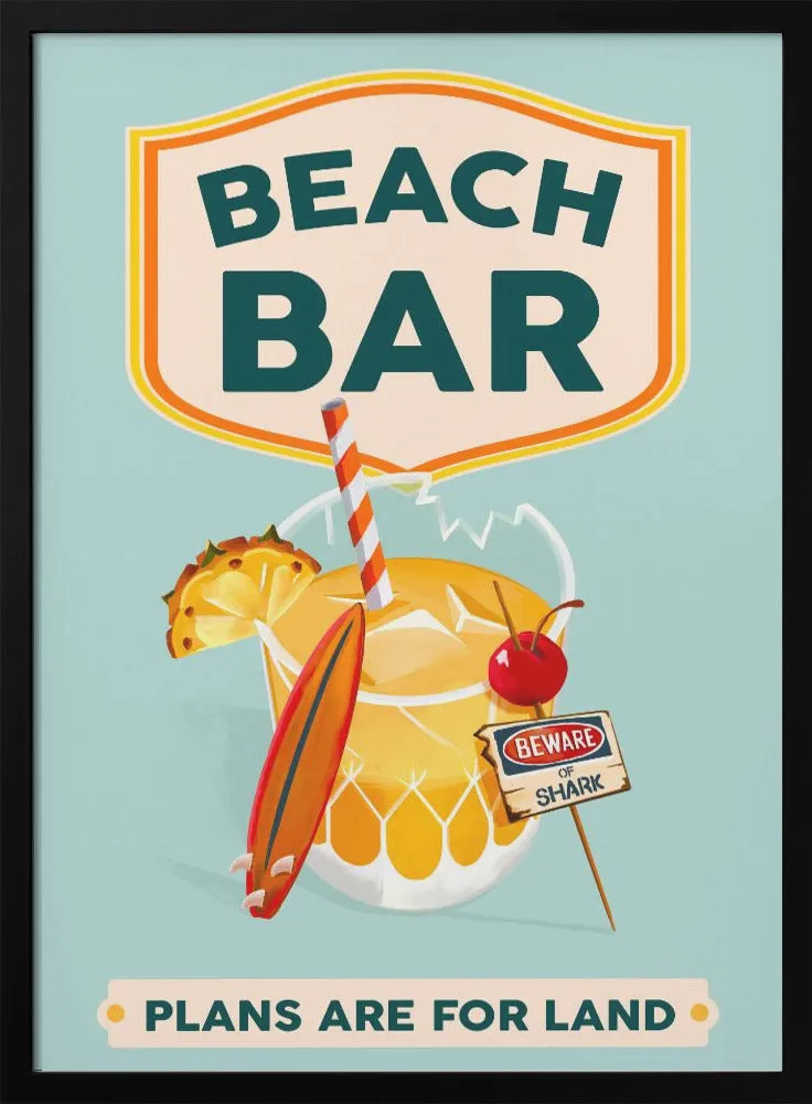 Beach Bar Summer Tropical Cocktail Bar Art , By Brett Gramse