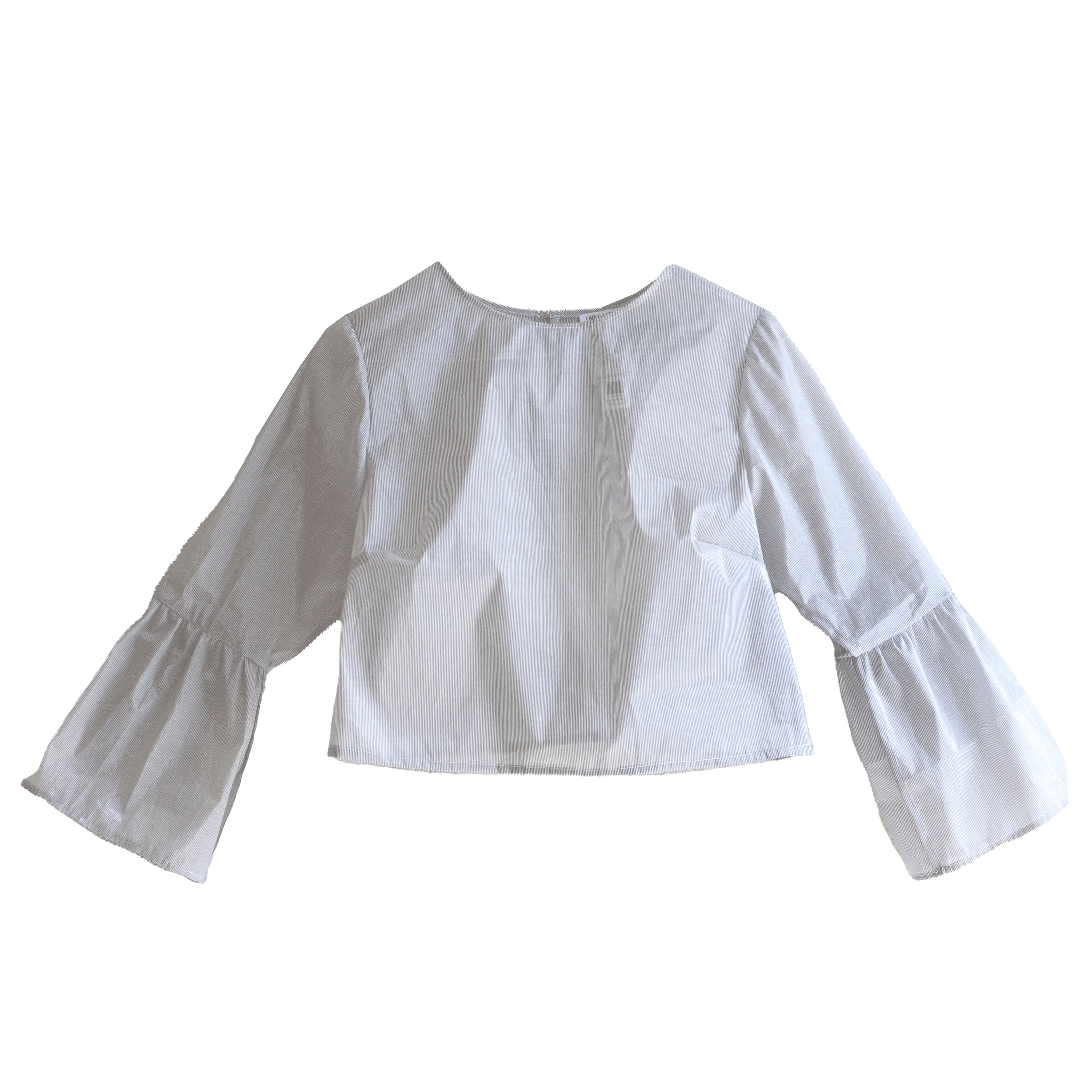 Bell Sleeve Silver Lurex Blouse