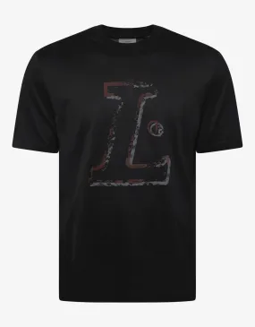 Black L Print T-Shirt -