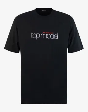 Black Top Model Medium Fit T-Shirt -