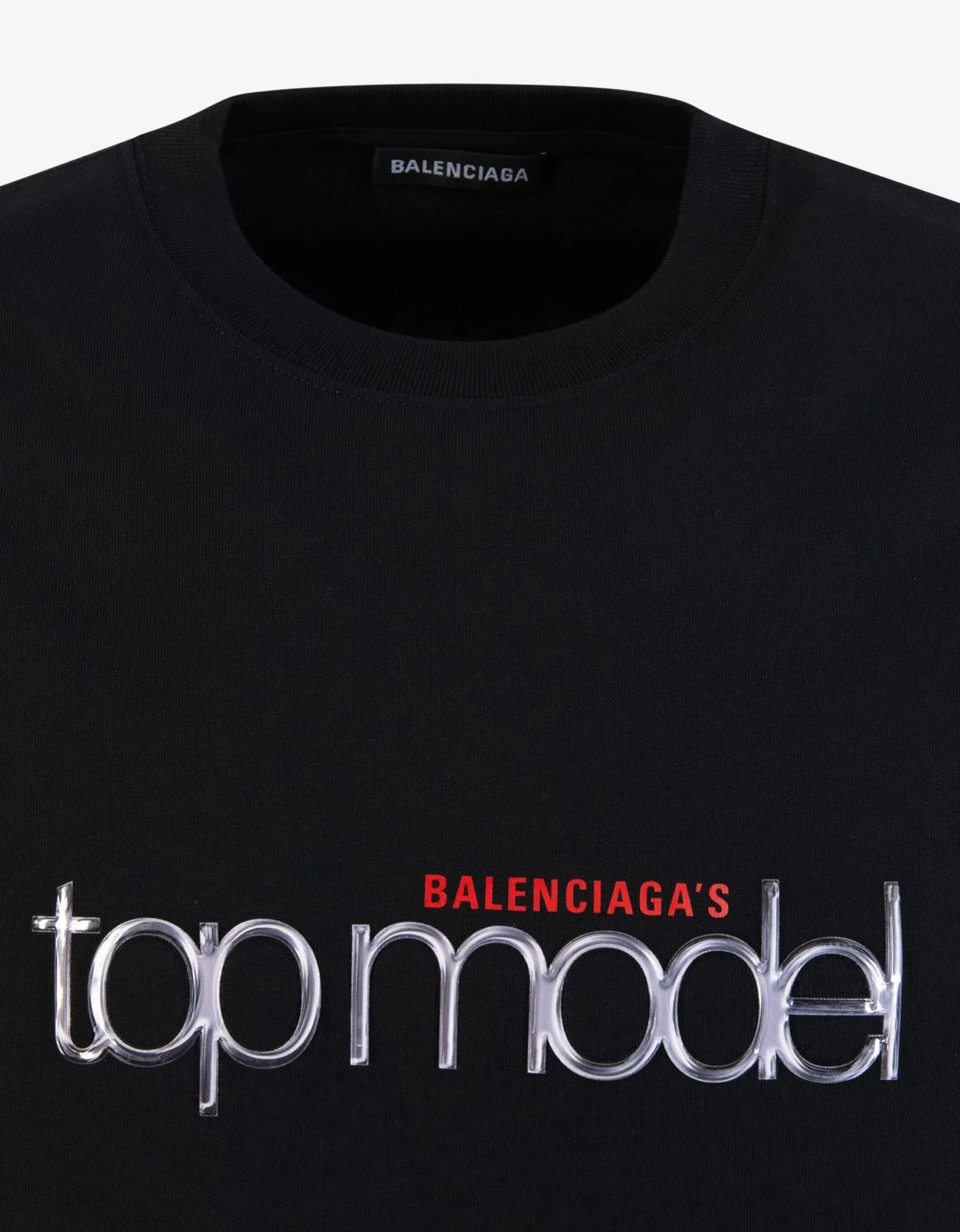 Black Top Model Medium Fit T-Shirt -