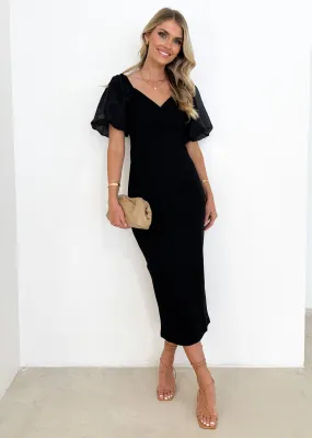 Botsie Midi Dress - Black