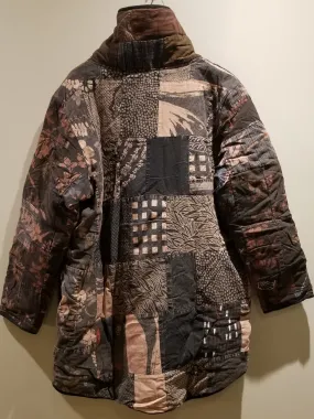 Brown Tone Patchwork Winter Jacket 1of1