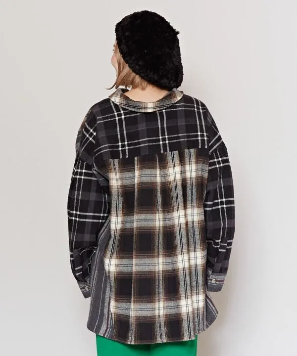 Checkered Patchwork Shirt