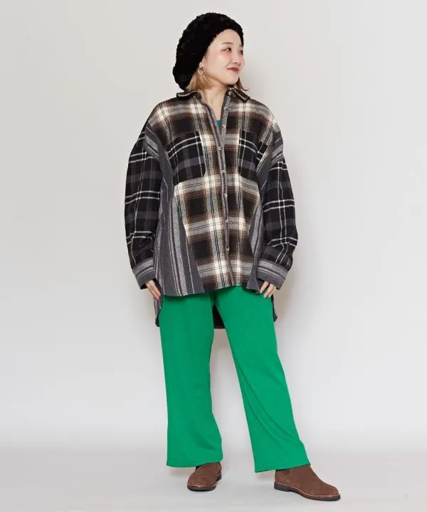 Checkered Patchwork Shirt