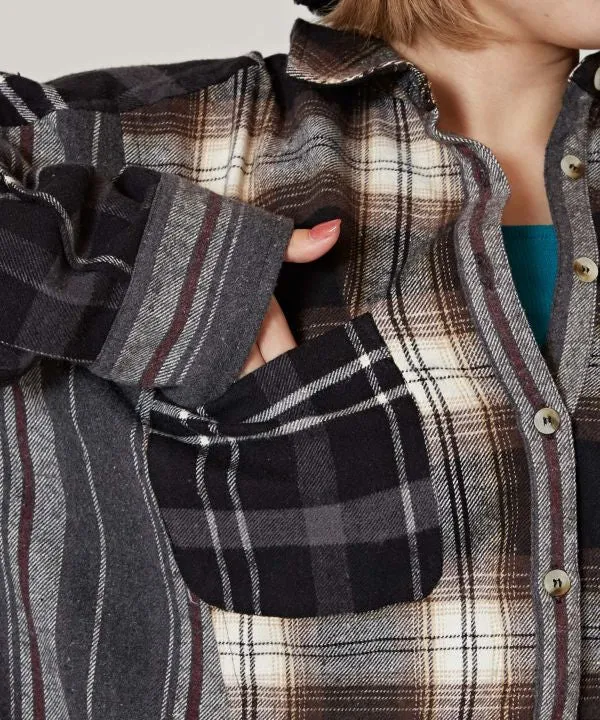 Checkered Patchwork Shirt