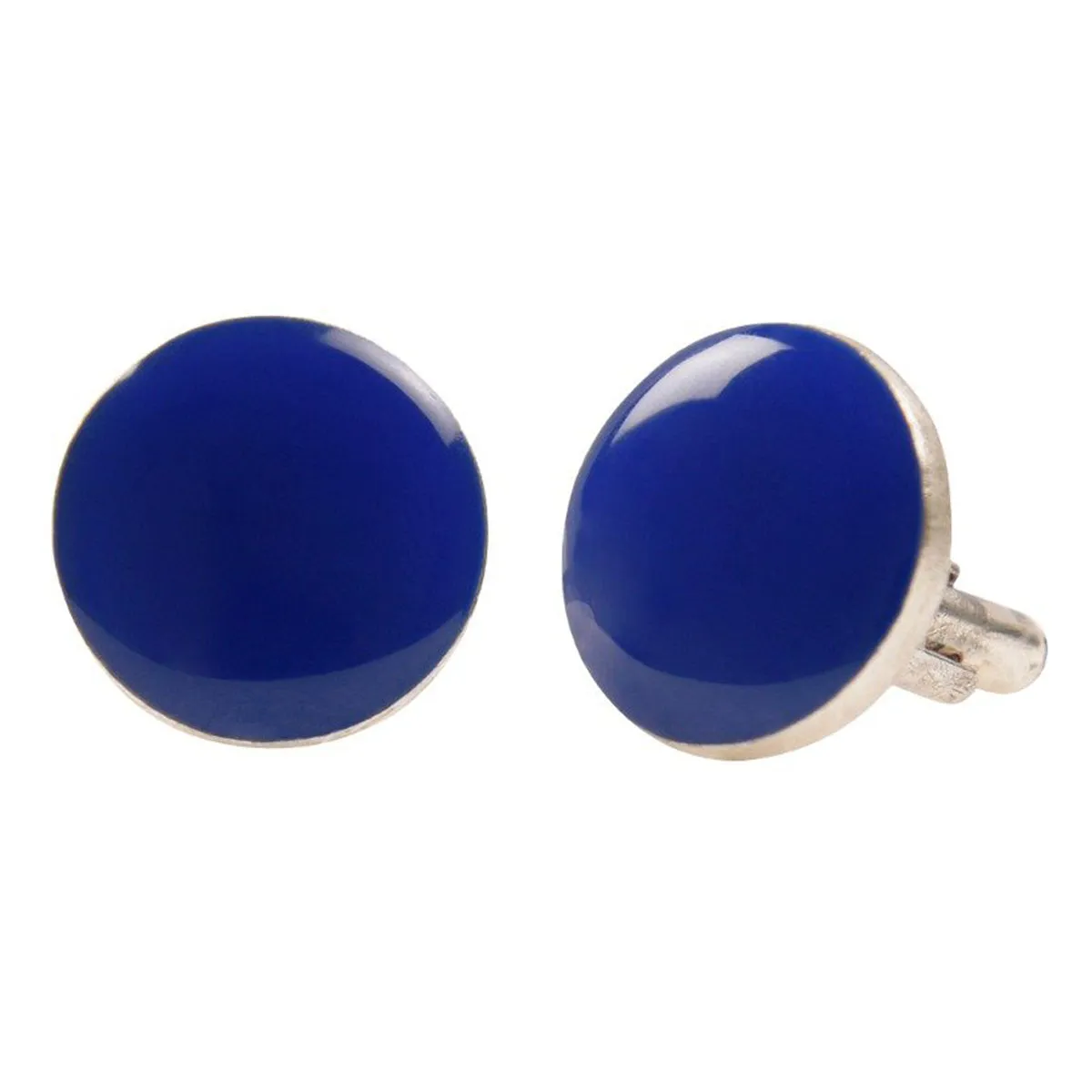 Chokore Cobalt Blue color Round shape Cufflinks