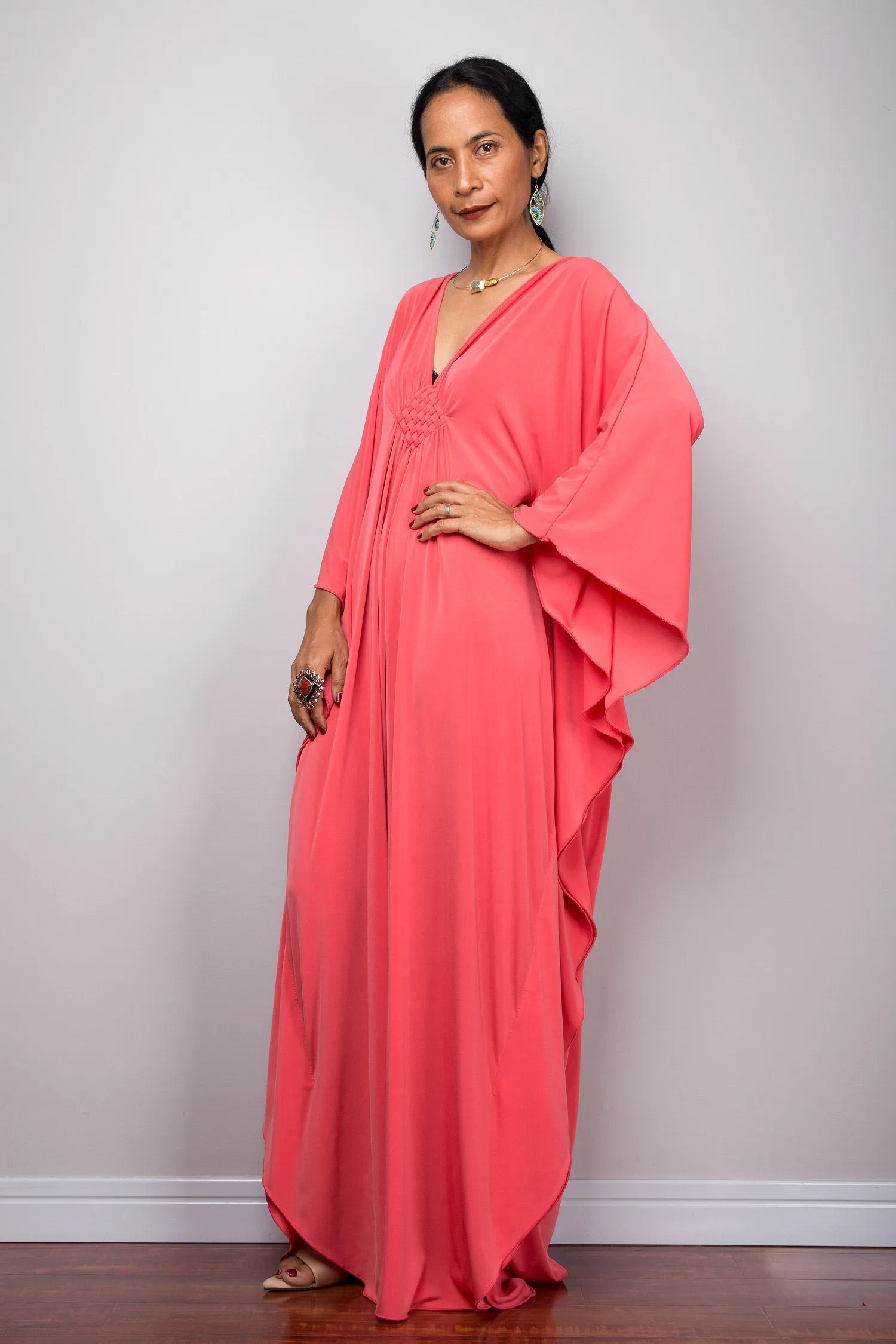 Coral pink kaftan