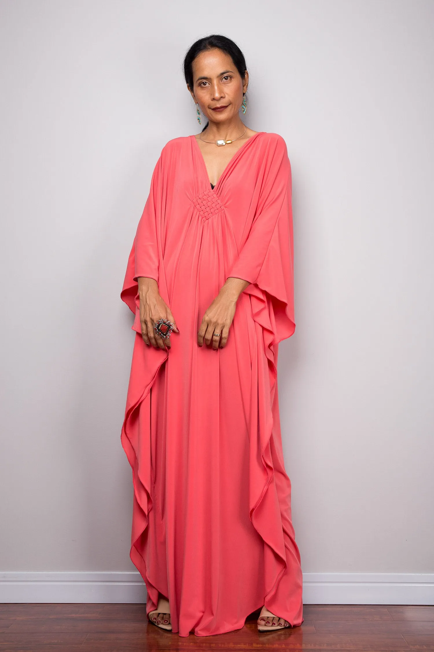 Coral pink kaftan