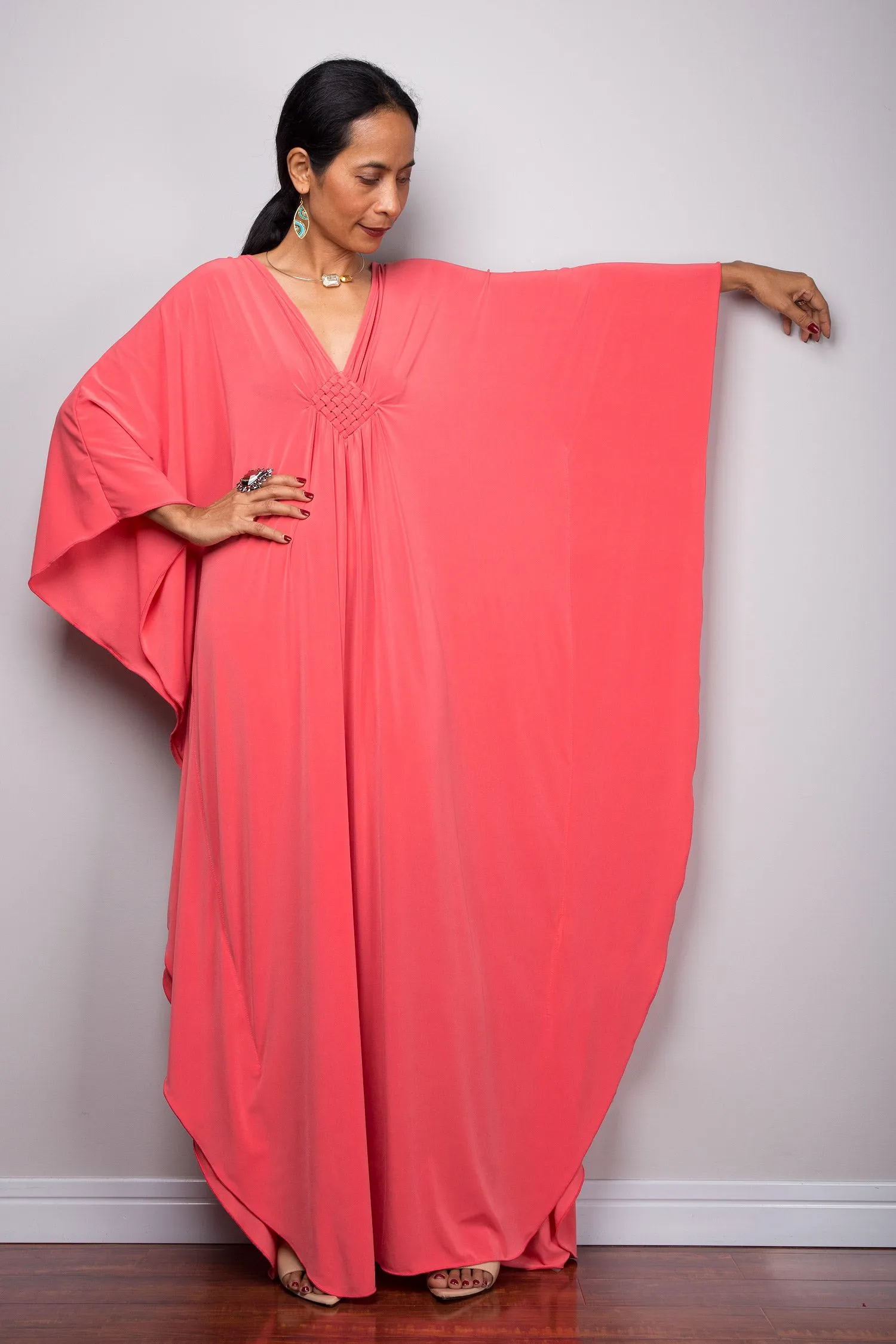 Coral pink kaftan