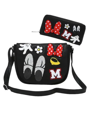 Disney Minnie Mouse Patches Crossbody Purse Set by Loungefly