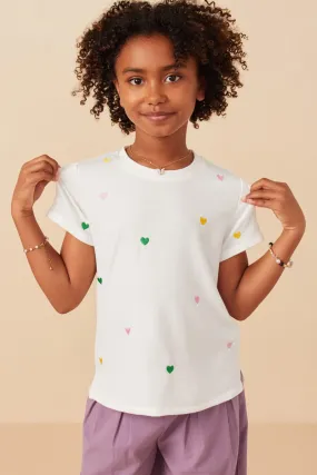 Embroidery Heart Tee