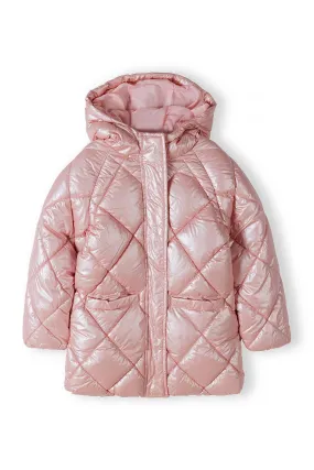 Girls Metallic Puffer Coat Baby Pink *In store now*