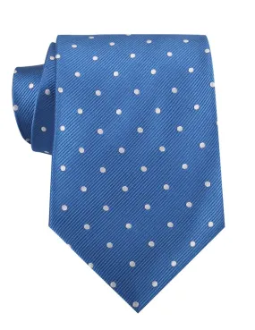 Nailhead Polka Dot Tie - Royal Blue with White