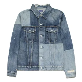 Patchwork Denim Jacket Washed Indigo