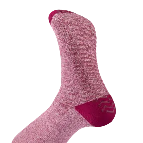 Plum Twist - Grip Socks - Wide Calf - 5 Pack