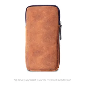 Premium Leather Folio Cable Pouch