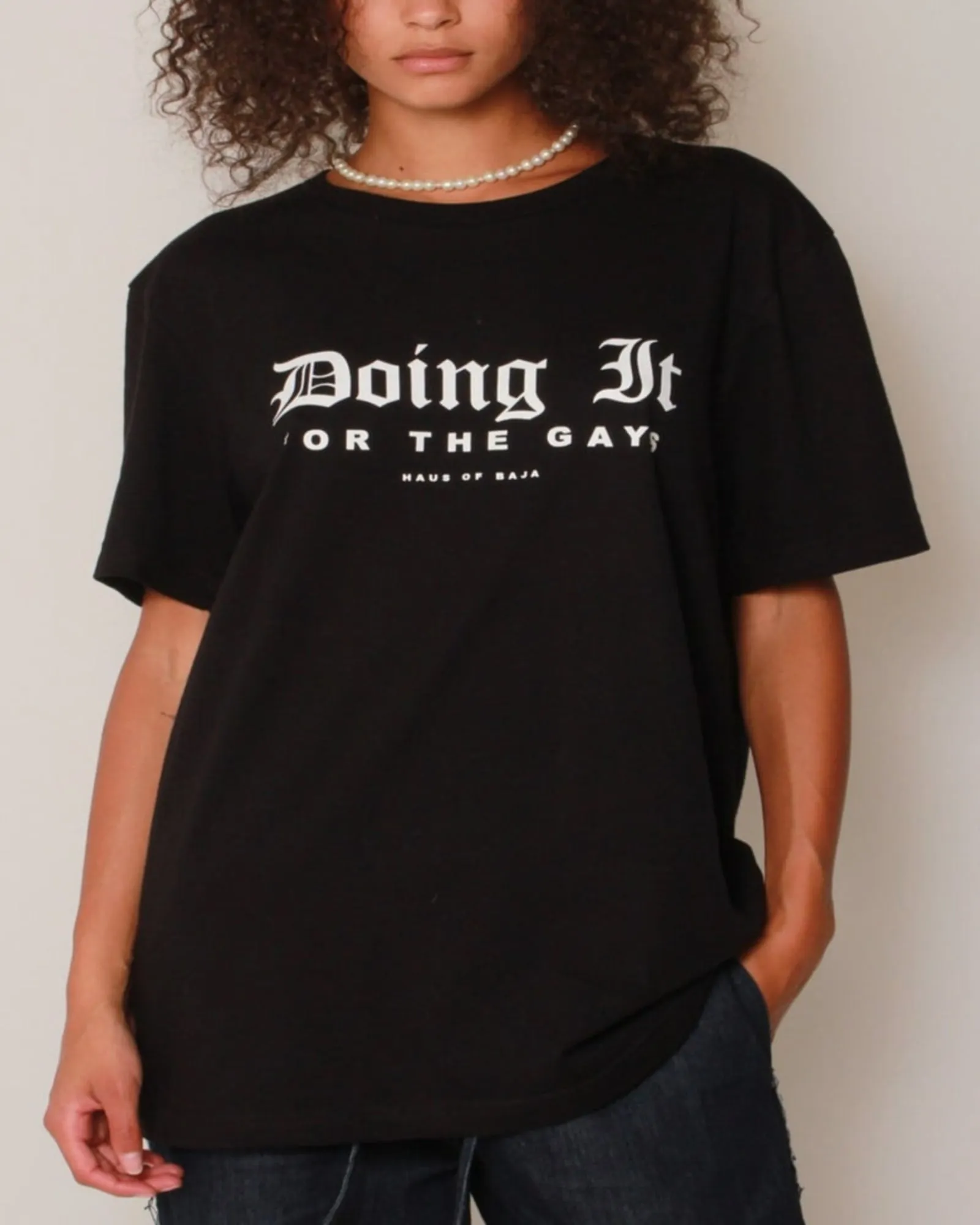 "Doing It For The Gays" Tee | Black