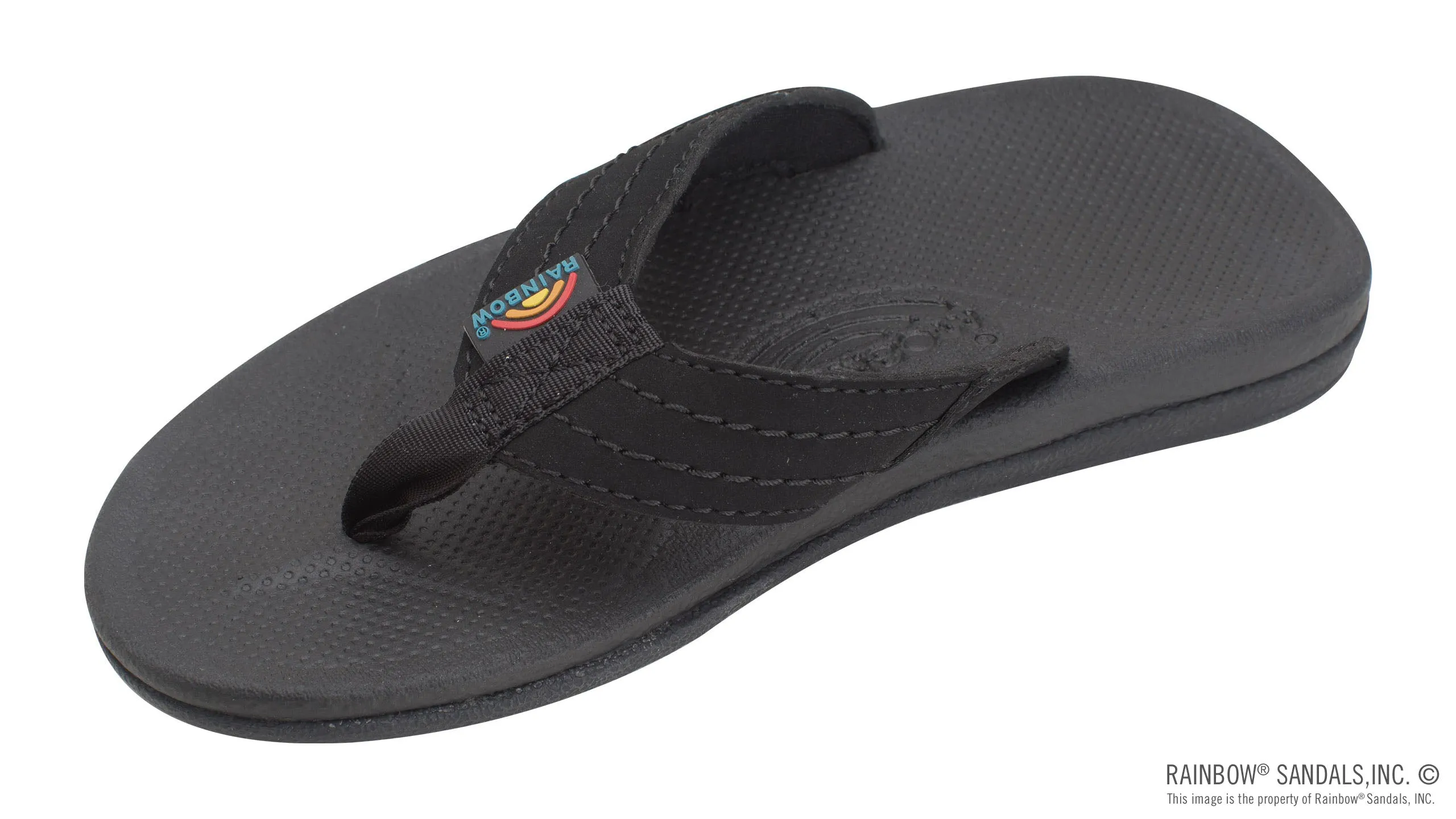 Rainbow Sandals Kids - Cape Single Layer - 1" Strap - Black