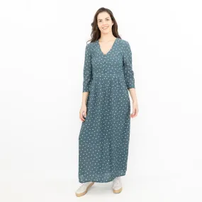 Seasalt Blue Feather Slate Polka Dot Midi Dress