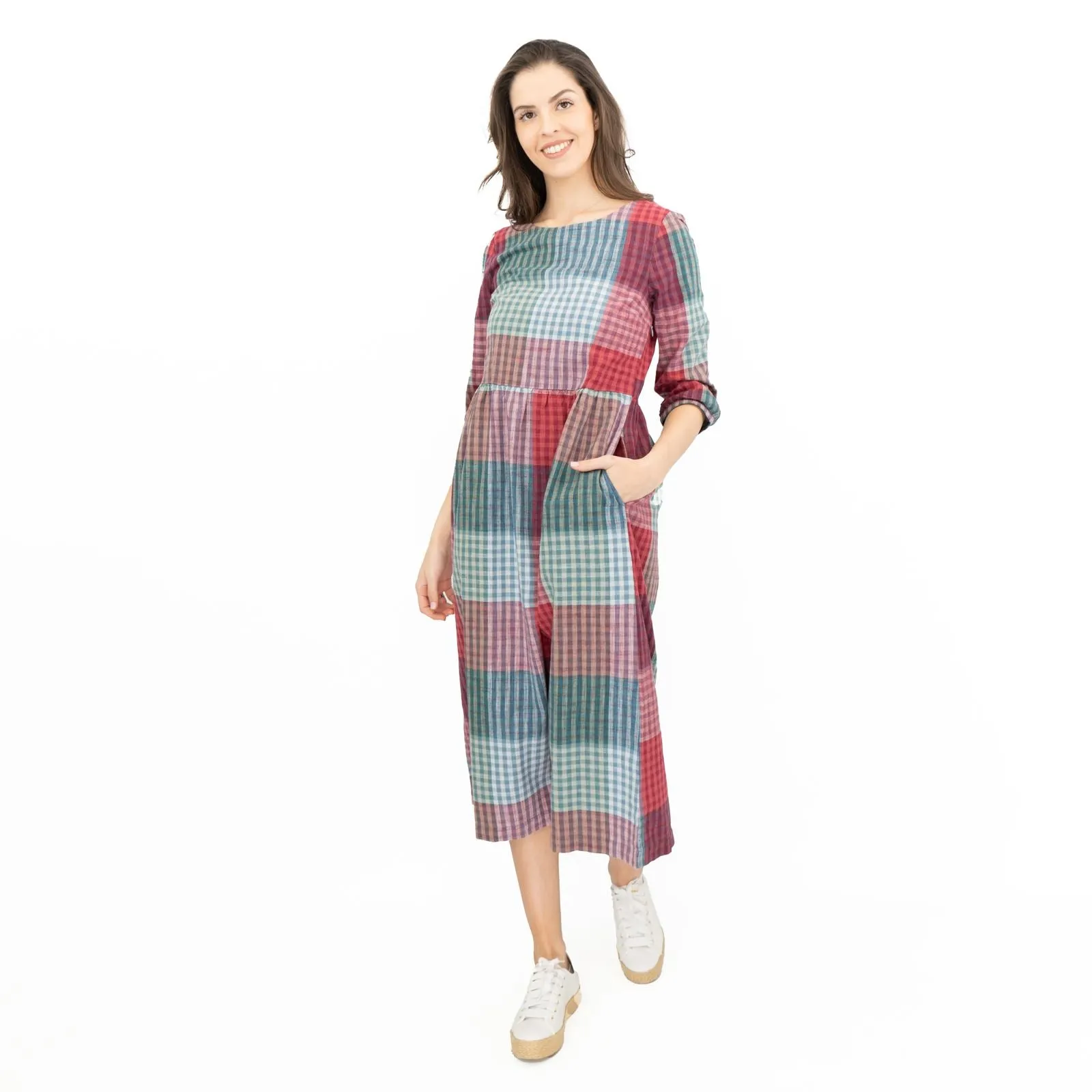 Seasalt Cloudscape Check Midi Dress