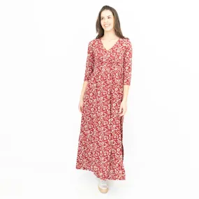 Seasalt Maggie Maxi Dress Berry Gathering Red