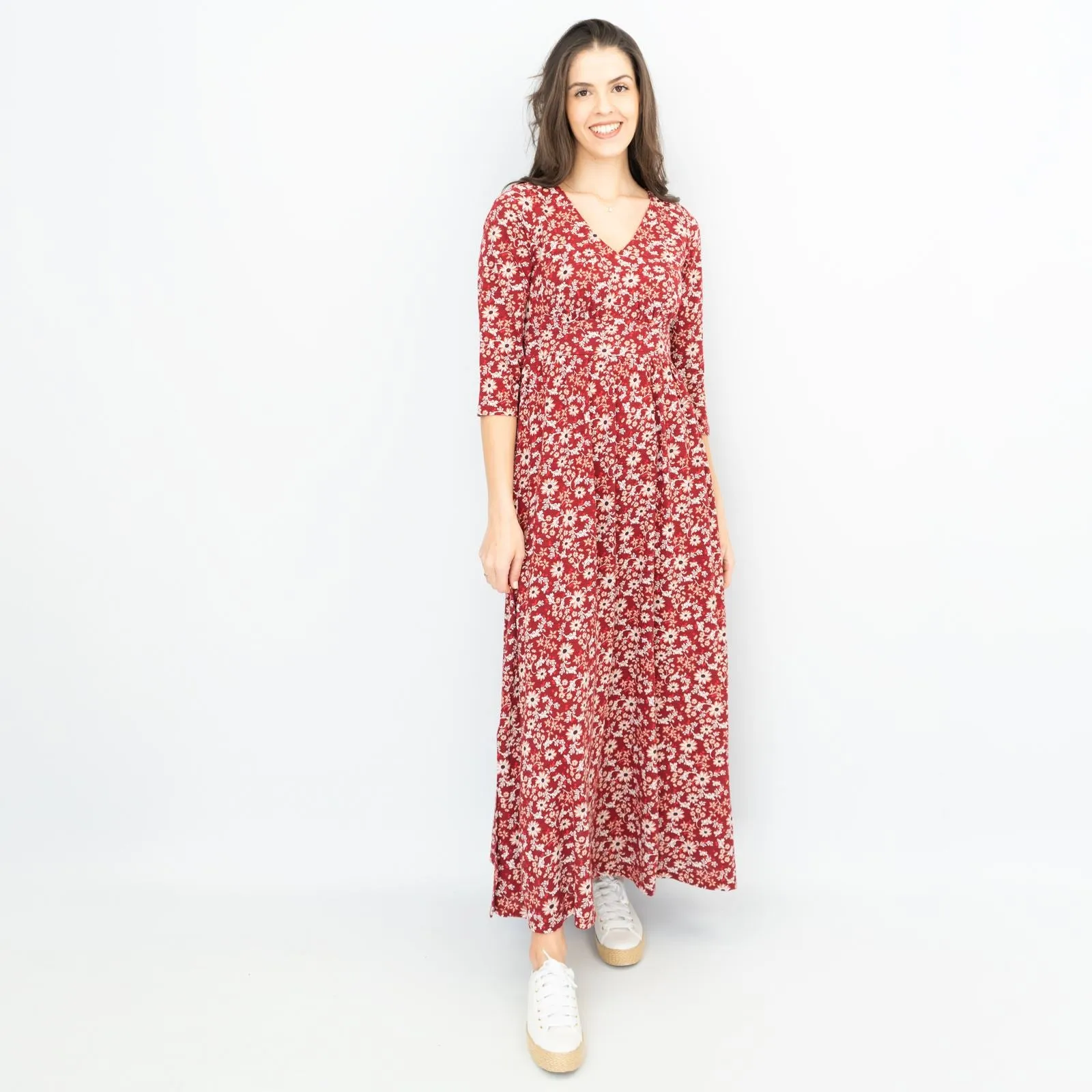 Seasalt Maggie Maxi Dress Berry Gathering Red