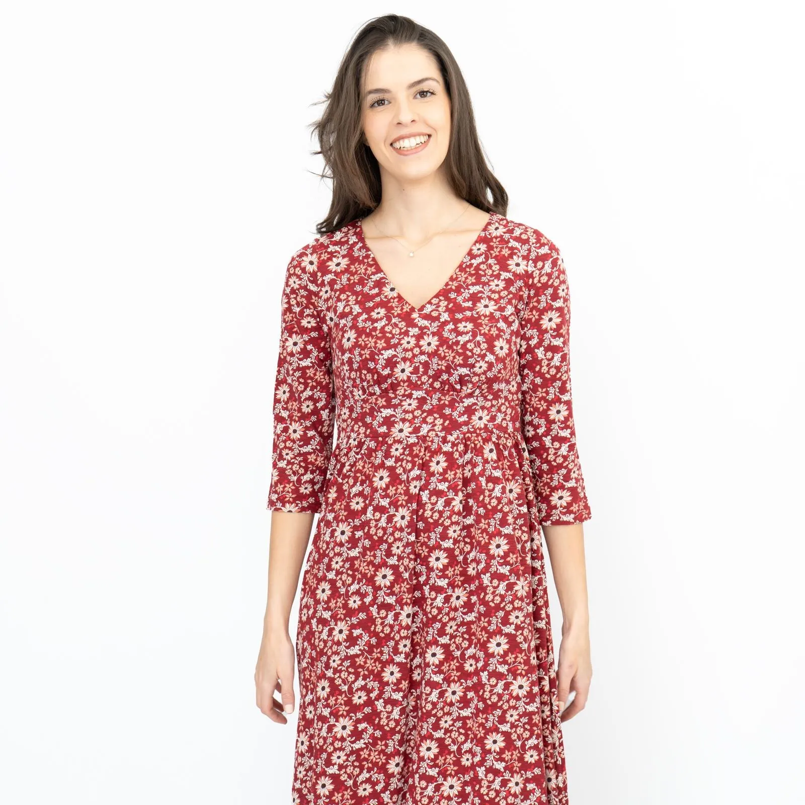 Seasalt Maggie Maxi Dress Berry Gathering Red