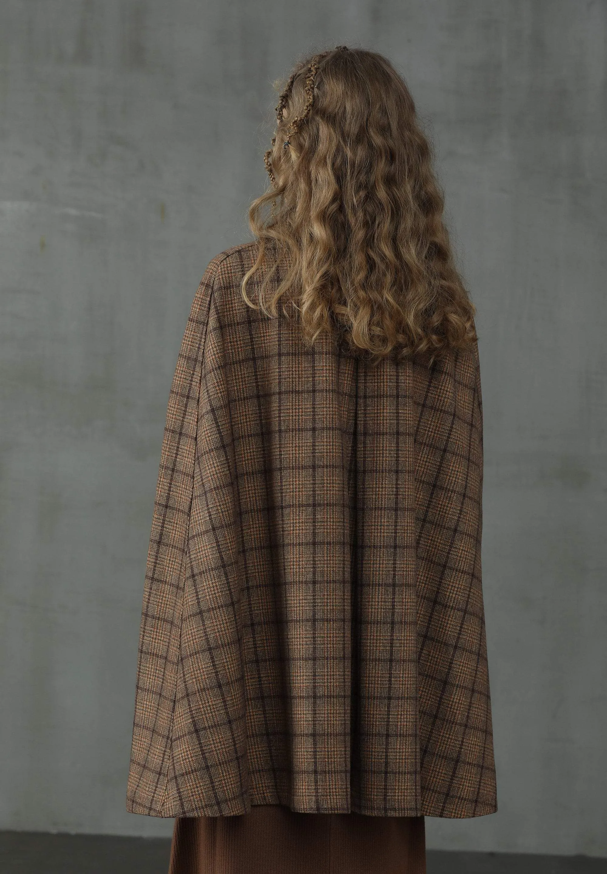 Sensibility 13 | tartan wool cape coat