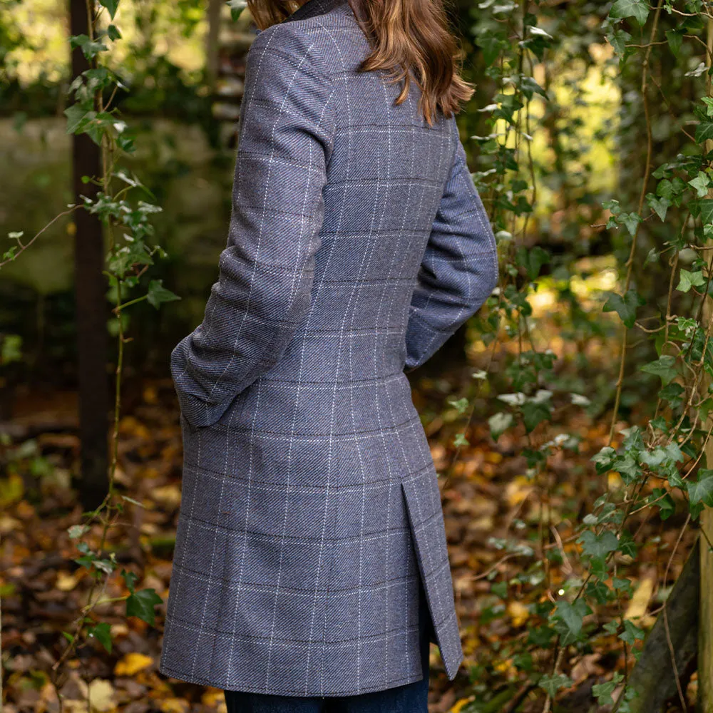 Sinead Navy Thirsk Tweed Coat