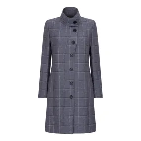 Sinead Navy Thirsk Tweed Coat