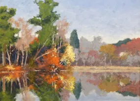 STILL WATERS By William Ternes (1933 – 2014) - Painting of Fall Weather