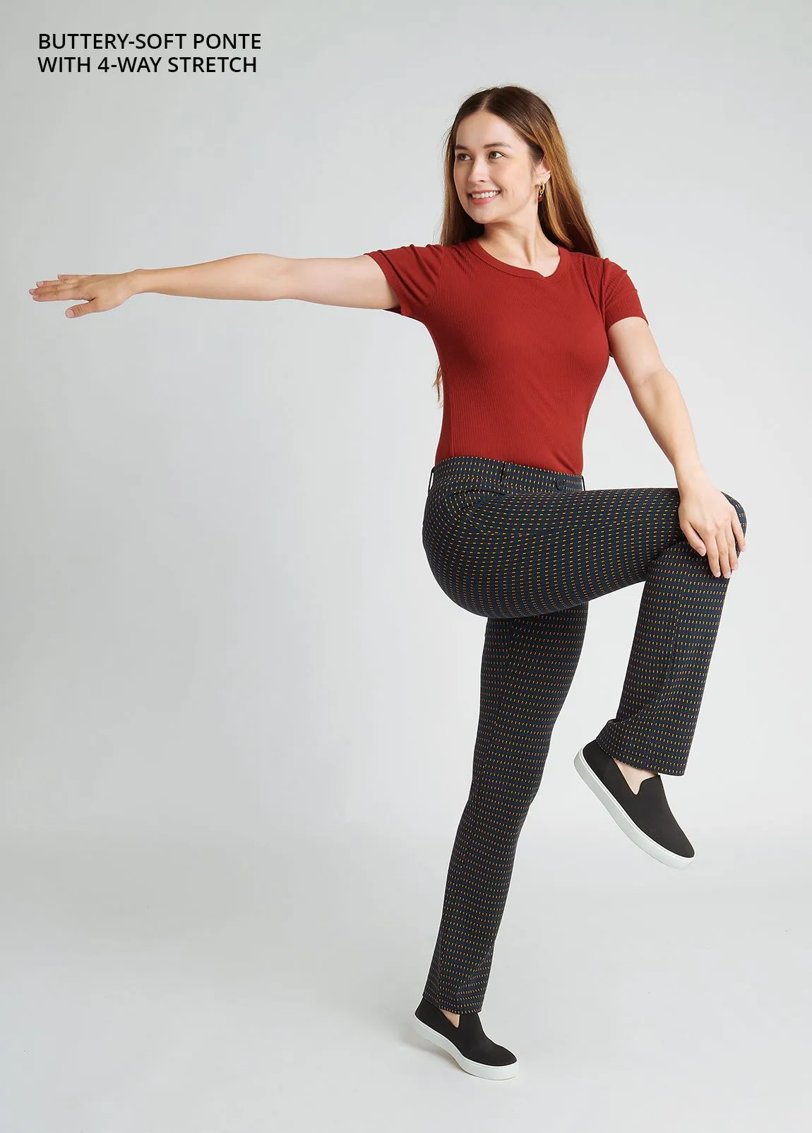 Straight-Leg | Two-Pocket Dress Pant Yoga Pants (Versailles)