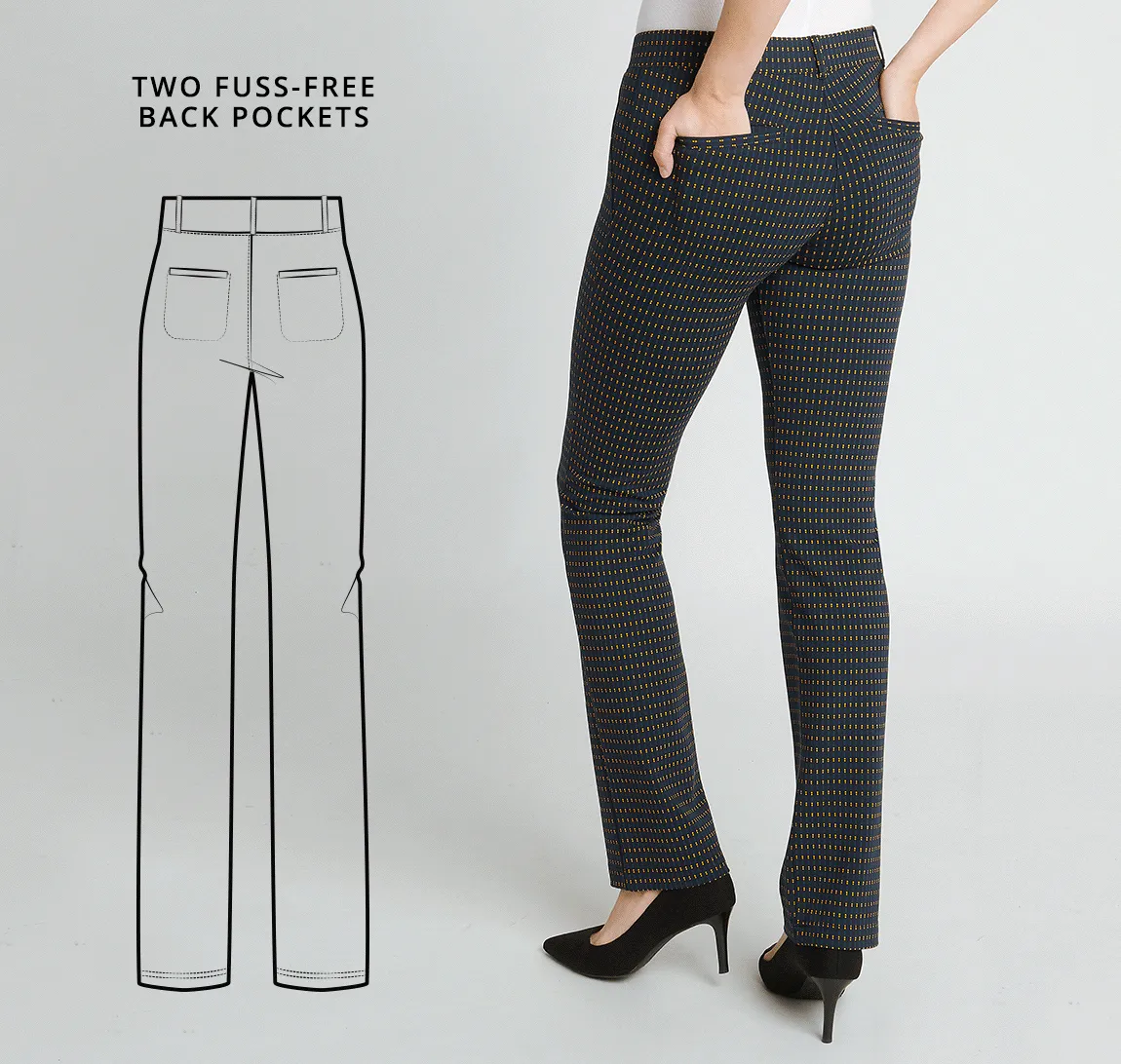 Straight-Leg | Two-Pocket Dress Pant Yoga Pants (Versailles)