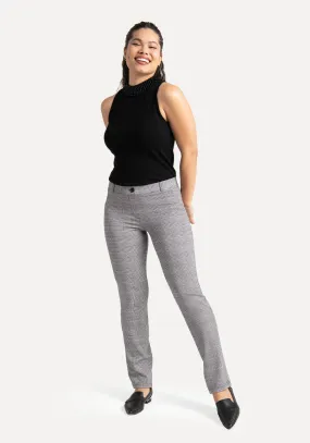 Straight Leg | Two-Pocket Straight-Leg Dress Pant Yoga Pants (Glen Plaid)