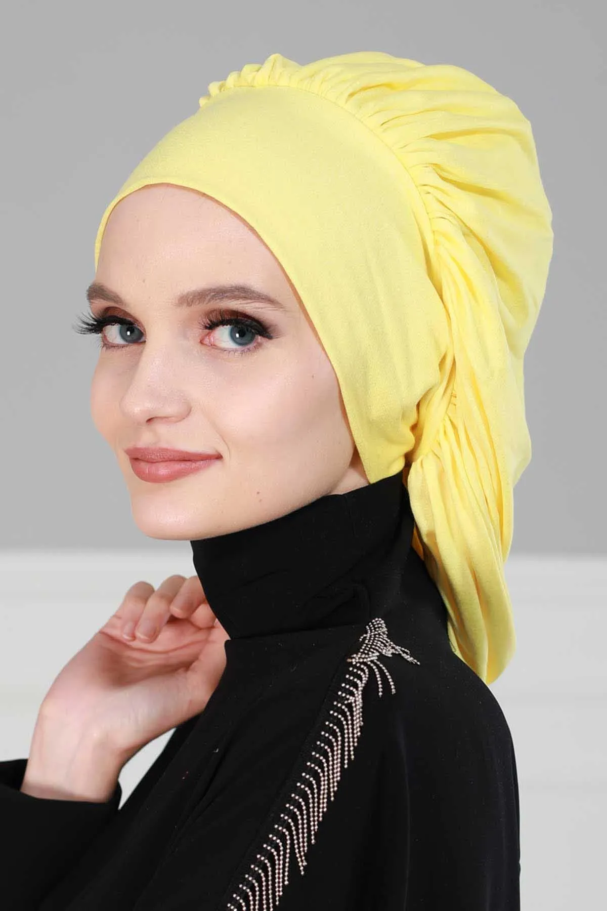 Stylish Cotton Instant Turban For Women Plain Head Wrap, Trendy Soft Beanie Hat for Daily Occasions, Comfortable Chemo Headwear,B-25