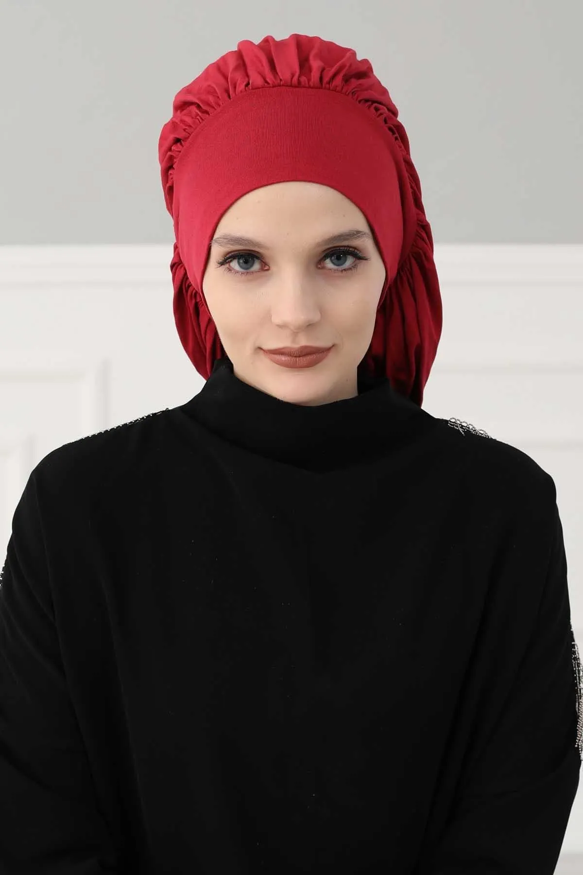 Stylish Cotton Instant Turban For Women Plain Head Wrap, Trendy Soft Beanie Hat for Daily Occasions, Comfortable Chemo Headwear,B-25