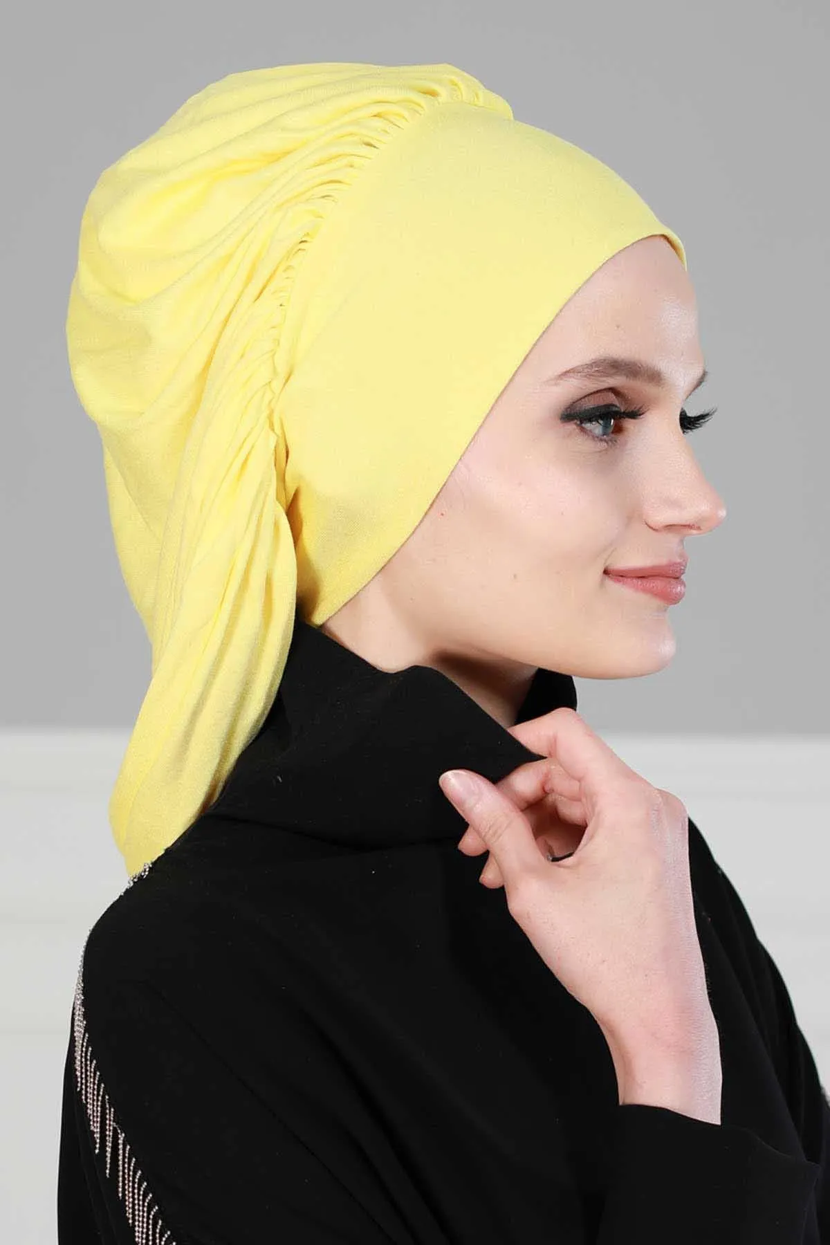 Stylish Cotton Instant Turban For Women Plain Head Wrap, Trendy Soft Beanie Hat for Daily Occasions, Comfortable Chemo Headwear,B-25