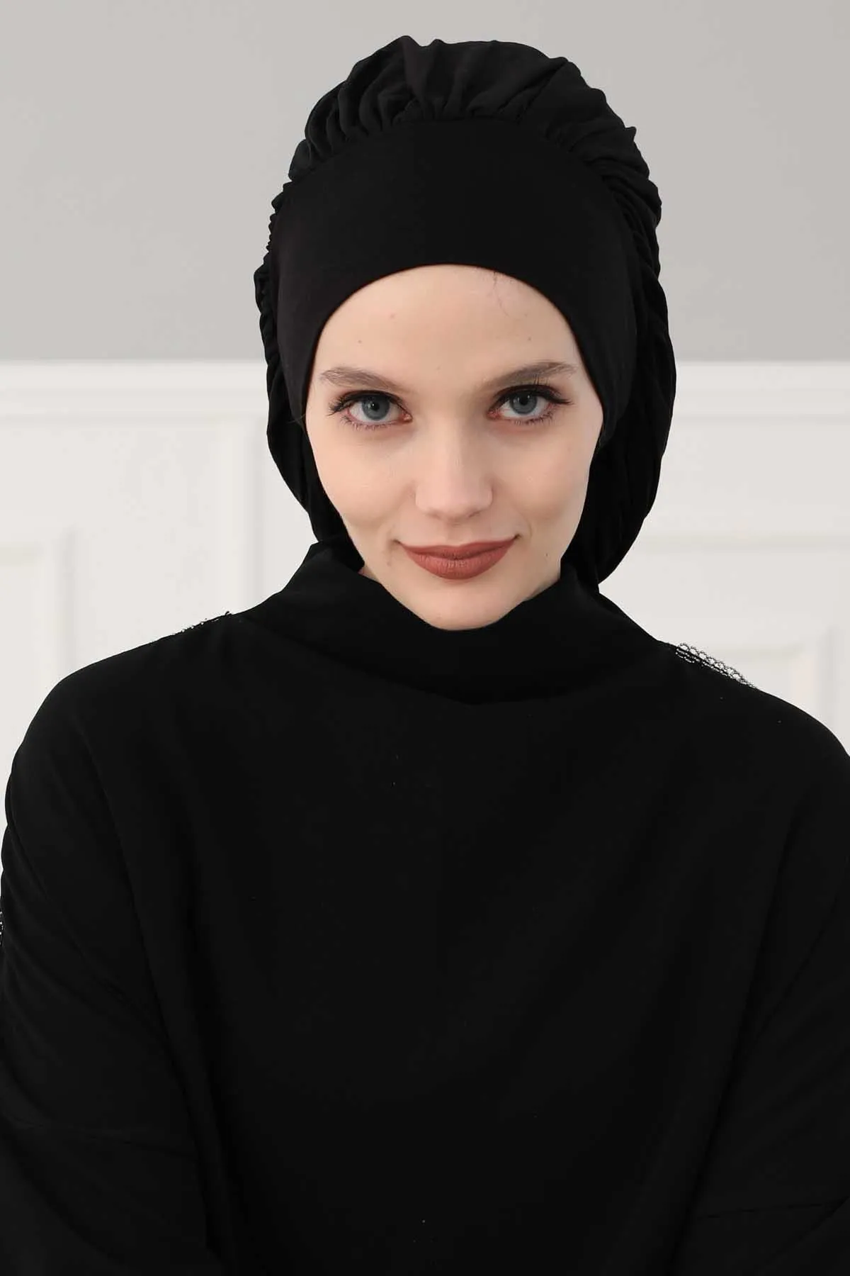 Stylish Cotton Instant Turban For Women Plain Head Wrap, Trendy Soft Beanie Hat for Daily Occasions, Comfortable Chemo Headwear,B-25