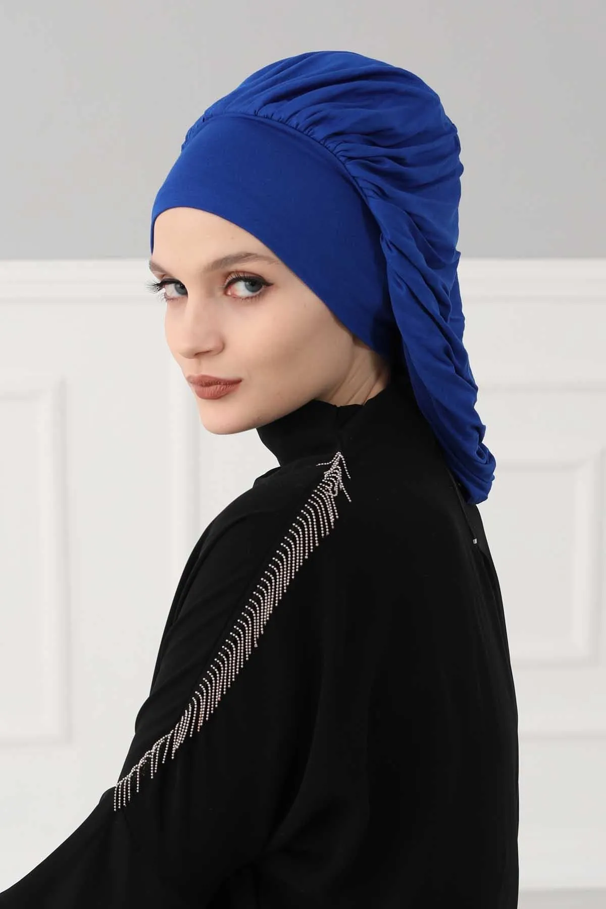 Stylish Cotton Instant Turban For Women Plain Head Wrap, Trendy Soft Beanie Hat for Daily Occasions, Comfortable Chemo Headwear,B-25