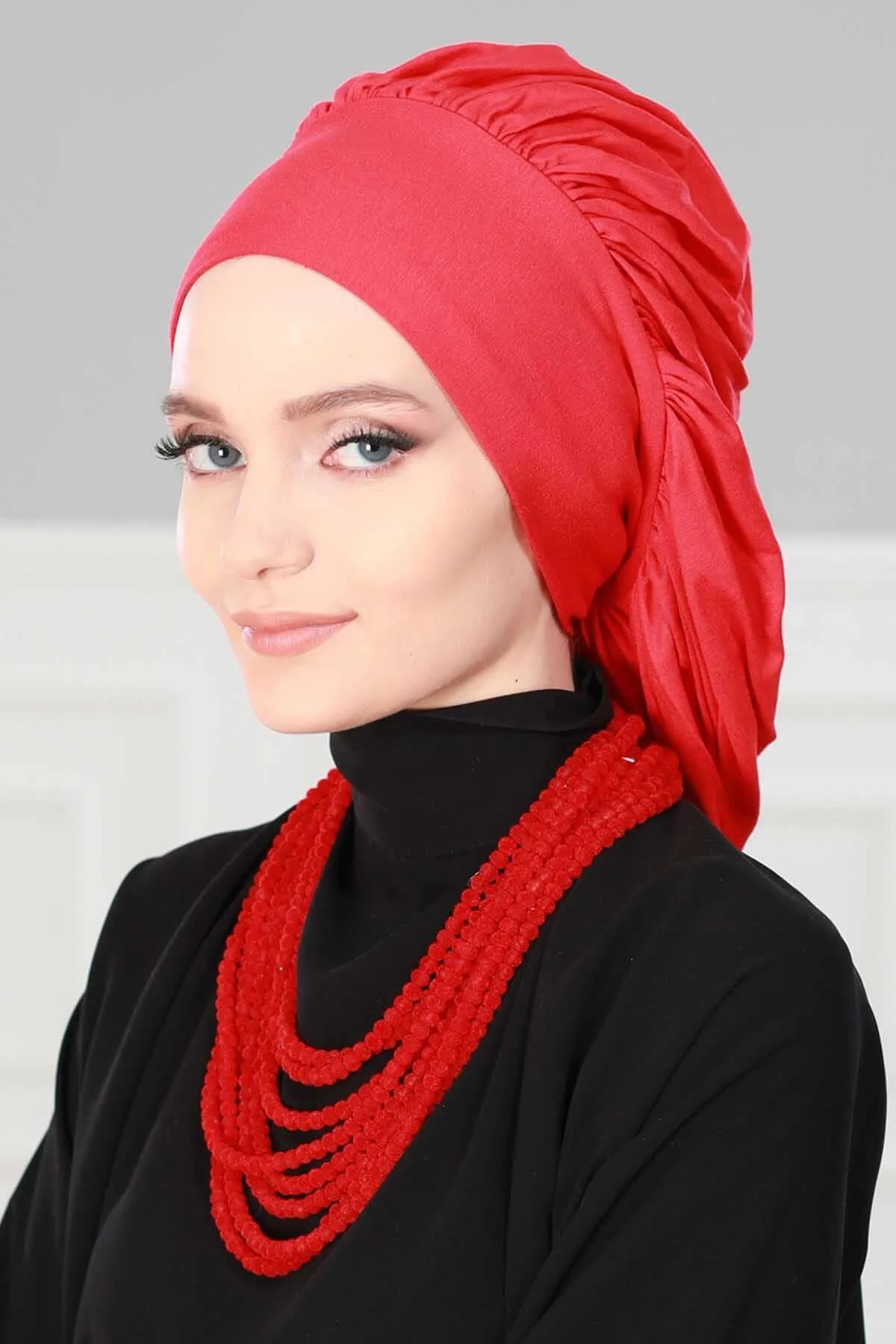 Stylish Cotton Instant Turban For Women Plain Head Wrap, Trendy Soft Beanie Hat for Daily Occasions, Comfortable Chemo Headwear,B-25