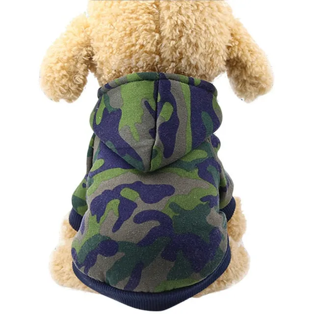 Winter Camouflage Hoodies For Dogs