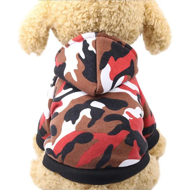 Winter Camouflage Hoodies For Dogs